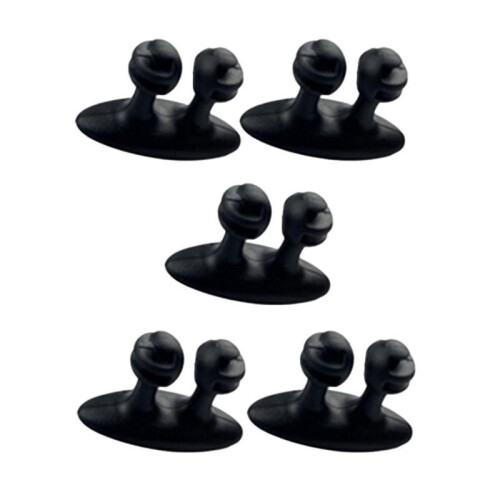 5x Kabelhalter für Auto - Schwarz