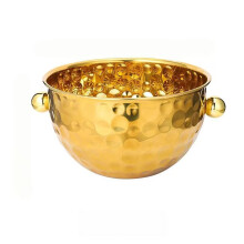Hammered Finish Ice Buckets for Camping Picnics and Home-Gold