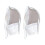 2PCS Foldable Standing Toiletry Bag With Multiple-White 1
