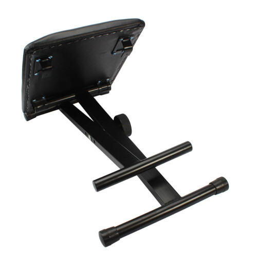 Adjustable Folding Keyboard Piano Bench Stool Padded Seat Black 1