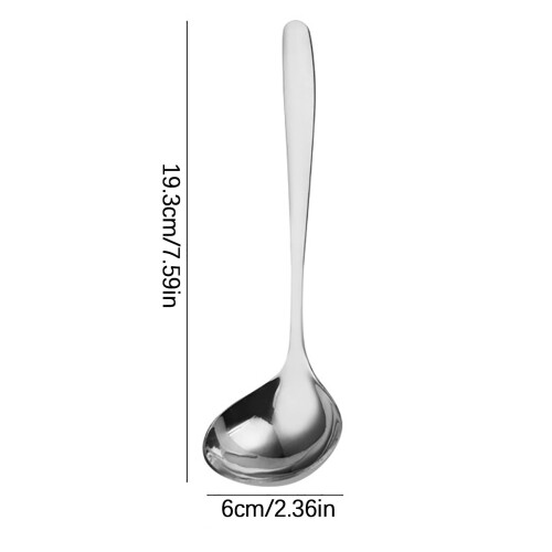 Dyb skål i rustfrit stål med ske, 19,3 cm 1