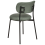Beliani Set of 2 Dining Chairs CASEY Fabric Dark Green 6