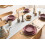 Beliani Set of 24 Dinnerware HOPS Stoneware Burgundy 2