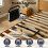 Levede Bed Rails Adjustable Heights Storage Pocket Assist Support Side Railings 4