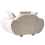 Beliani Armchair RINGEL with Cushions Fabric Light Beige 5