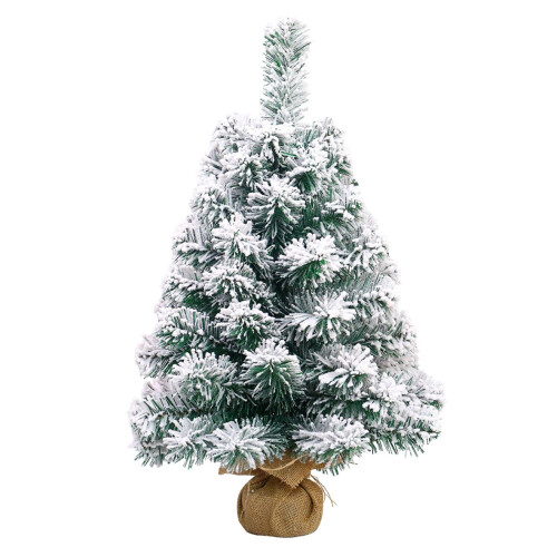 Snow-Flocked Desktop Christmas Tree with 30 Lights 1