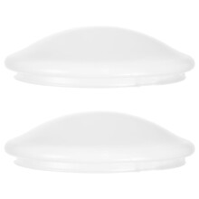 Ensemble de 2 abat-jour ronds blancs pour plafonnier, en PVC, de 20 cm de diamètre.