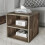 Table d'appoint cubique empilable, aspect bois gris, 40 cm 1