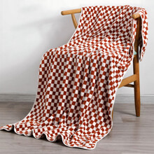 Serviette de bain en velours Ă carreaux 80 x 150 cm