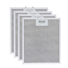 4er-Pack Aluminium- & Aktivkohle-Dunstabzugshaubenfilter kompatibel mit Whirlpool W10169961A, Ikea, Jenn Air