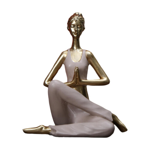 Statue de yoga décorative en résine (1 pièce)
