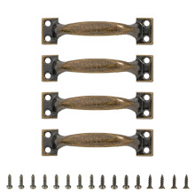 Poignées de porte de grange en fer forgé – Poignées arquées, lot de 4