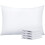 Fronhas tamanho Queen, pacote com 4 unidades, microfibra, 50x75cm (20x30 polegadas), brancas 1
