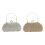 Nylon Party Purse With Rhinestones Design Shoulder Bag-Silver 2