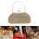 Nylon Party Purse With Rhinestones Design Shoulder Bag-Silver 3