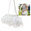 Lightweight Feather Evening Bag With Adjustable Chain-Black 3