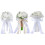 Rose Bouquet Artificial Rose Arrangement White Fabric-C S 2