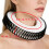 Classical Detachable Ruffled Neckpiece Practical Polyester-Blue 4