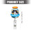 Retractable Name Card Holder Artistic Fashion Pattern for School 3