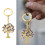 Classical Tree Pendant Keychain Backpack Ornament With-Silver 3
