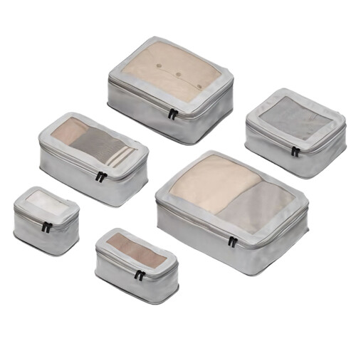 Reliable 6 Set modifiable Garment Holders For Trip-Gray