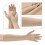 Lange Kompressionshandschuhe mit Halbfinger-Design Yellow 2