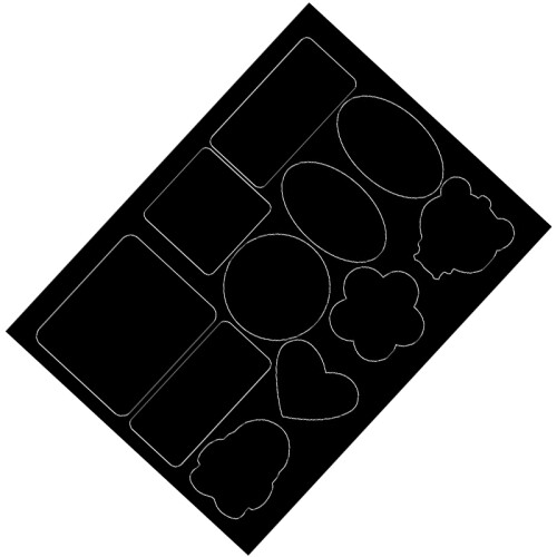 Toppe per riparazione piumini, toppe termoadesive per abbigliamento, 10 pezzi Black  Modello 2 1