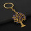 Luxuriöser Baum-Schlüsselanhänger mit glitzernden-Gold 5
