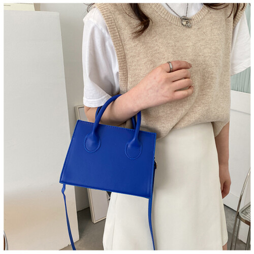 Stilvolle quadratische Tasche Blue 2