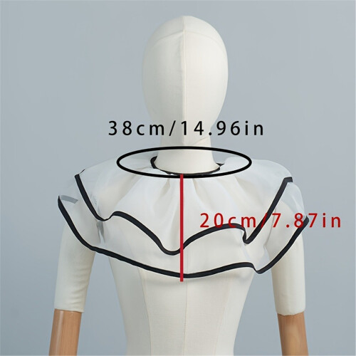 Faux col blanc délicat, Design élégant, accessoire de cou facile 2