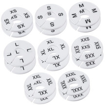 16Pcs Size Labels For Hangers Includes Erasable Pen