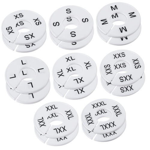 16Pcs Size Labels For Hangers Includes Erasable Pen