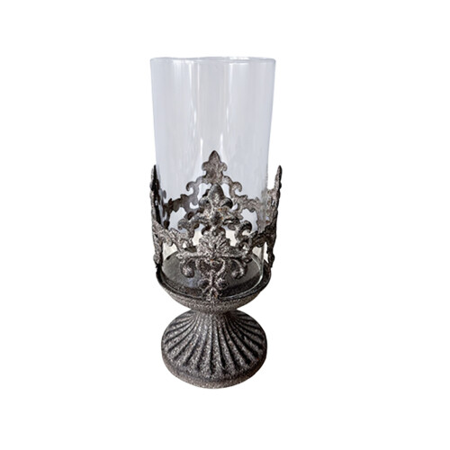 Glass Tornadoes Candlestick Holders Taper Candle-25W374MK