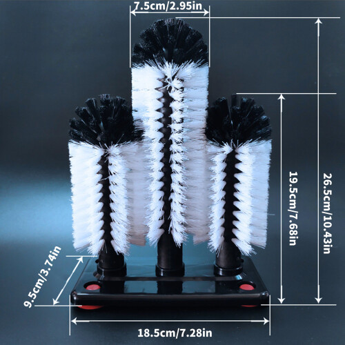Brosse de nettoyage de bouteille d'eau avec Base d'aspiration, 2