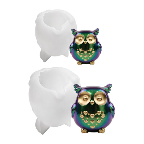 Flexible Resin Mold Hand-Making Candle Molds Owl Shape-L 1