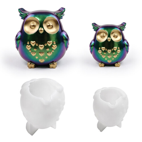 Flexible Resin Mold Hand-Making Candle Molds Owl Shape-L 2