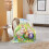 Flannel Sofa Blanket Mint Green Bunny Eggs Pattern 100x70cm 4