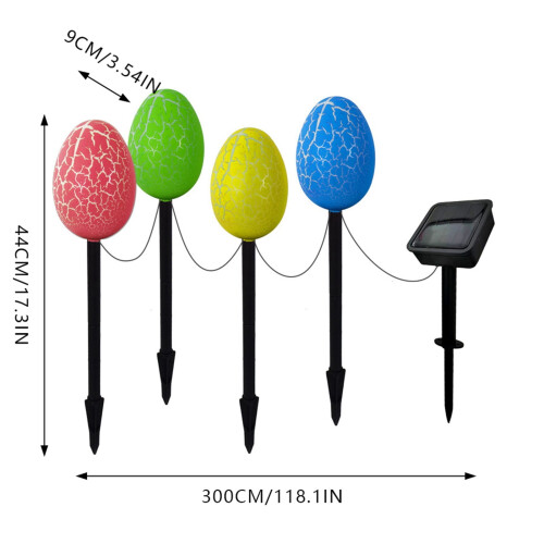 Solar Easter Egg Lights Outdoor IP65 Waterproof 2