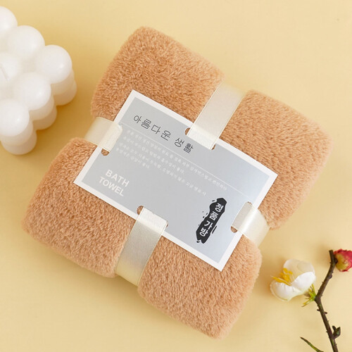Prosop de mâini din microfibră absorbant, catifea Coral, kaki 1