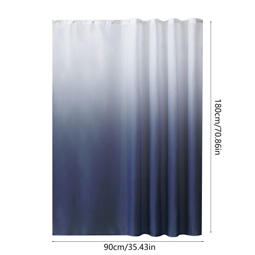Polyester Shower Curtain Sky Blue with Grommets 1 Piece 2
