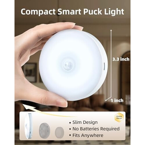 Genopladelig RGBWW Puck Light 3-pak 1