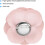 Broche de tecido com camélia rosa, 7 cm – Pacote com 6 unidades 3