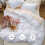 Witte polyester dekbedovertrekset (queensize, 3-delig) 3