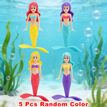 Juguetes giratorios para piscina y baño de sirena para niñas, paquete de recuerdos de fiesta de varias piezas, juguetes de buceo