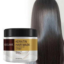 1pc Keratin Hair Mask - Contains Coconut Oil, Collagen, And Argan Oil, Deeply Moisturizing And Smoothing