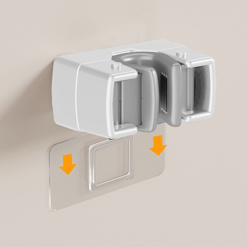Porta scopa e mocio da parete bianco – Plastica resistente 2
