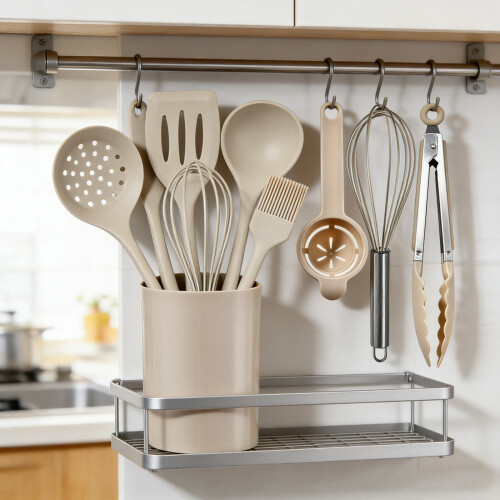 Silicone Kitchen Utensil Set – 15-Piece, Heat-Resistant, 1