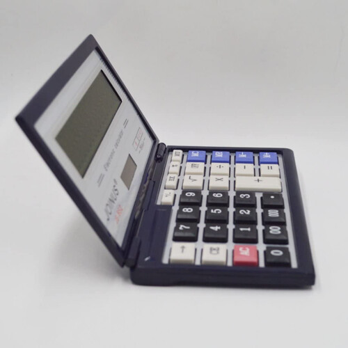 Basic Calculator Large 12-Digit Display Mini Folding Solar 1