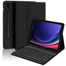Bluetooth-Tastaturhülle + Tastatur kompatibel mit Samsung Galaxy Tab S9/S9 FE/S10 (10,9 Zoll)