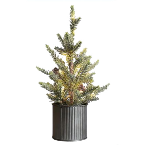Mini sapin de Noël LED – Décoration de bureau en PVC vert,